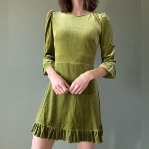 Forever 21 Olive Long Sleeve Dress